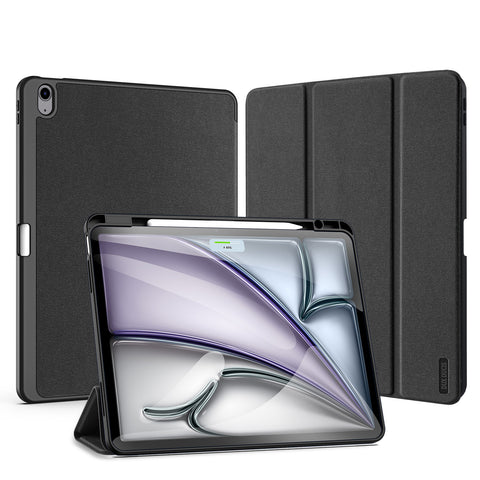 iPad Air 13 Case – Black Protective Case with Pencil Slot and Stand