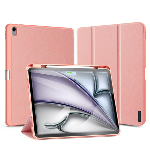 iPad Air 13 Case – Pink Case with Smart Cover and Pencil Holder