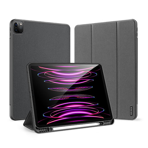 iPad Pro 12.9 Case – Black Heavy-Duty Case with Pencil Holder and Stand