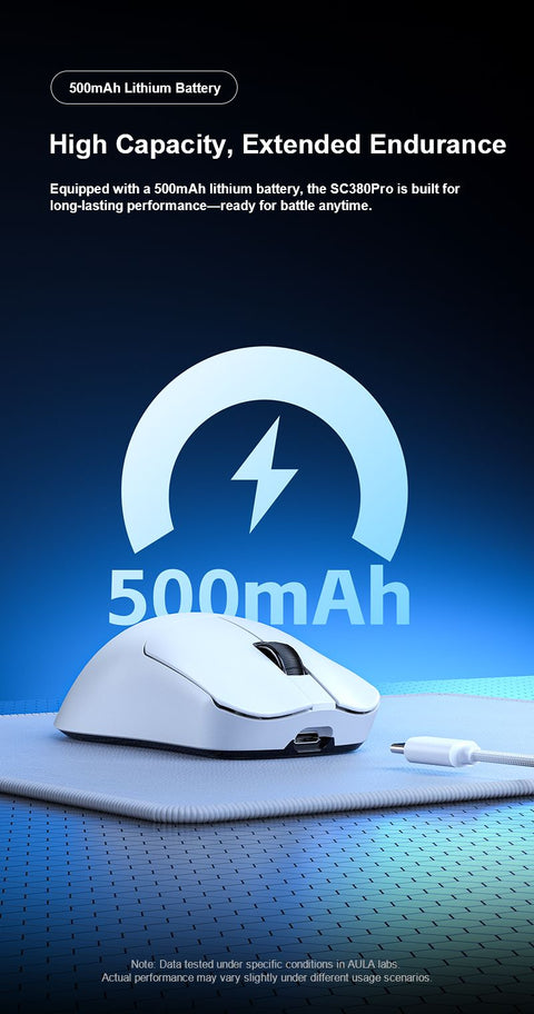 AULA SC380 Pro Tri-Mode Lightweight Wireless Gaming Mouse with Charging Dock Black