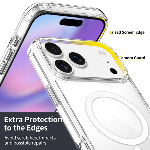 iPhone 17 Pro Max Clear MagSafe Shockproof Case with Airbag Corners