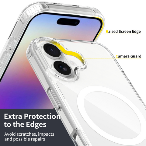 iPhone 17 Clear MagSafe Slim Case with Shockproof TPU Edges