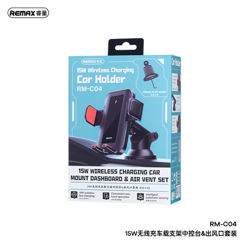 15W Wireless Car Charger Mount – Suction & Vent Options