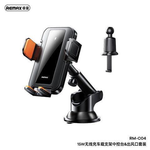 15W Wireless Car Charger Mount – Suction & Vent Options