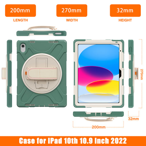 Back view of 10.9-inch iPad case showing triple-layer protection.