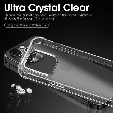 iPhone 15 Pro Max Case Clear TPU Phone Case