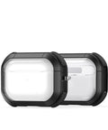 AirPods Pro 2 transparent cover with black trim and ring attachment.