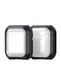 Clear AirPods 1/2 case with black trim.