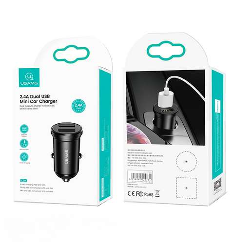 Shockproof Mini Dual USB Car Charger