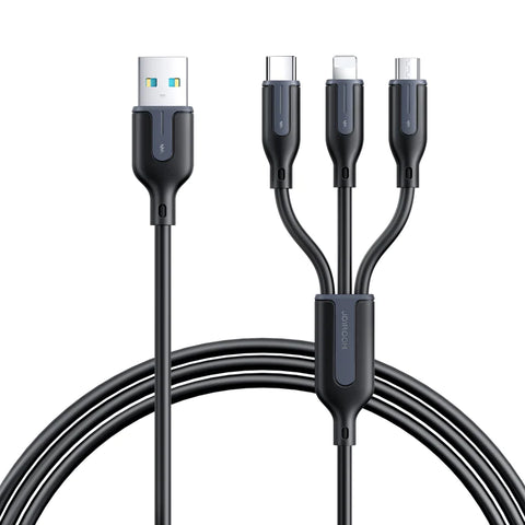JOYROOM 3-in-1 Lightning+Type-C+Micro Charging Cable 3.5A 1.2M
