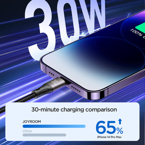 JOYROOM Light-Speed Series Type-C to Lightning 30W Fast Charging Data Cable