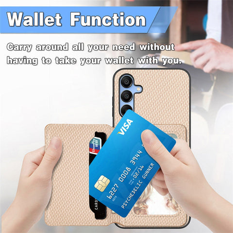 Samsung Galaxy A25 5G Phone Case with RFID Blocking Magnetic Card Holder