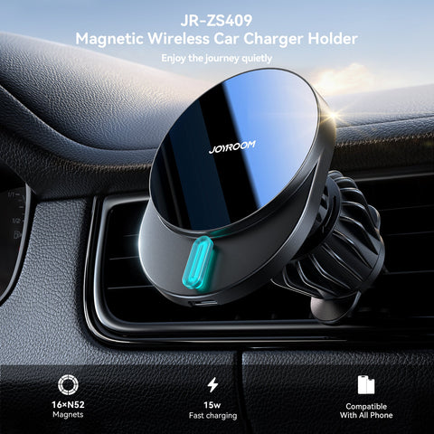 Ultra-Strong Magnetic Car Phone Holder – MagSafe Windshield Mount