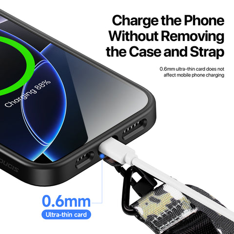 2-in-1 Outdoor Phone Lanyard - Camo Green