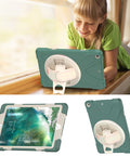 Kid-friendly iPad case with 360° rotating stand.