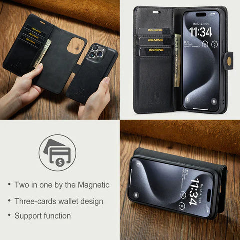 2-in-1 wallet case for iPhone 14 Pro with detachable design