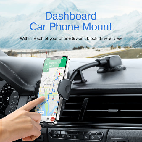 JOYROOM Car Phone Holder with Adjustable Long Arm for Windscreen or Dashboard