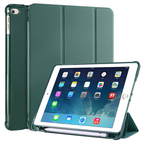 iPad Case with Soft Back and Pencil Holder for iPad 5th, 6th Gen, iPad Air 1st, 2nd Gen 9.7 Inches