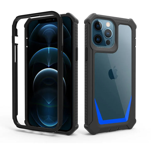 iPhone 15 Pro Rugged Phone Case with Raised Front Bezel and Back Cover