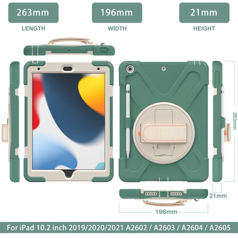 Adjustable hand strap improves handling and safety for 10.2 inch iPad case