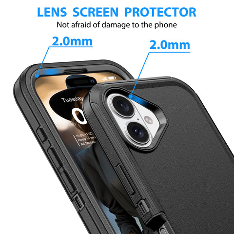 Shockproof iPhone 16 Plus case for enhanced daily protection.