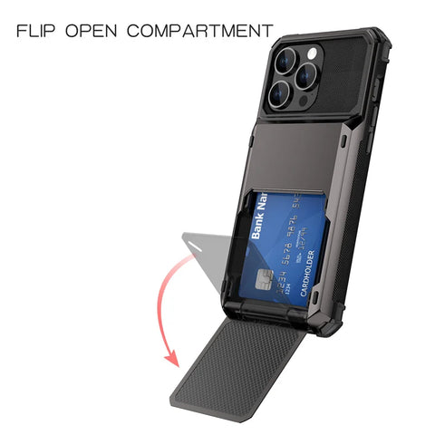 iPhone 14 Pro Max Case with Flip Card Holder