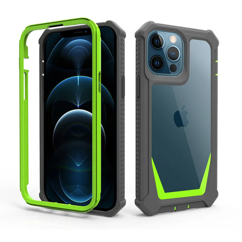 iPhone 15 Pro Rugged Phone Case with Raised Front Bezel and Back Cover