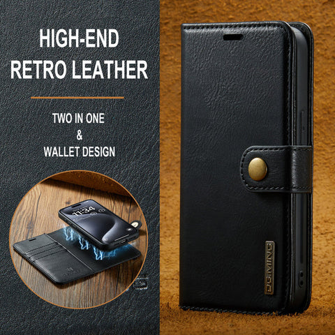 Elegant wallet case for iPhone 12 Pro with magnetic fastener