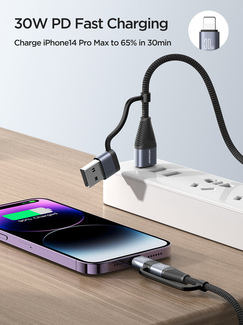 60W 4-in-1 Fast Charging Data Cable 1.2M - Easy Gadgets