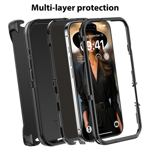 Durable iPhone 16 Plus case offering drop resistance.