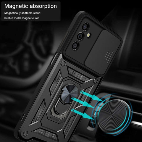 SAMSUNG Galaxy A13 5G Phone Case with Built-in Ring Kickstand and Lens Cover