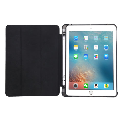 iPad Case with Soft Back and Pencil Holder for iPad 7th Gen, 8th Gen and 9th Gen 10.2 Inches