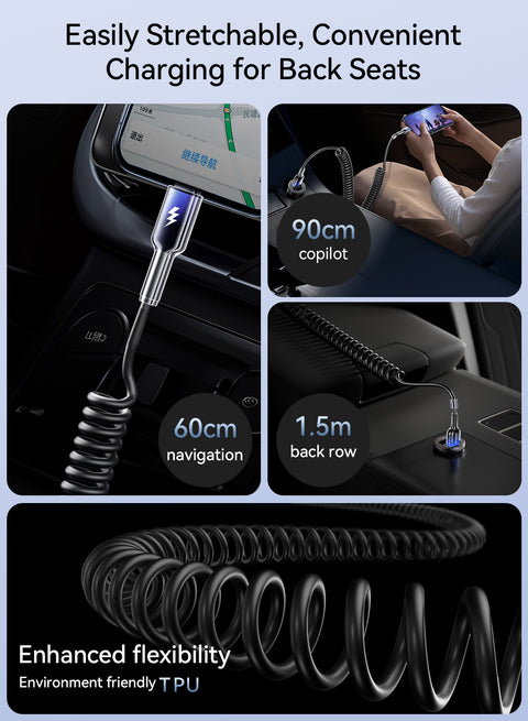 USB-A to Type-C cable with anti-interference magnetic ring