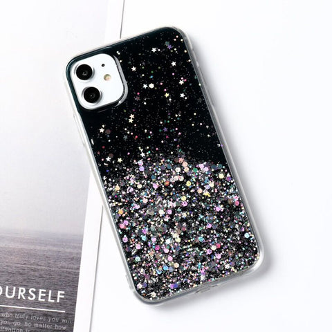 iphone-15-pro-max-glitter-phone-case - Black