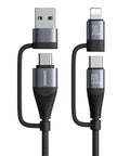 60W 4-in-1 Fast Charging Data Cable 1.2M