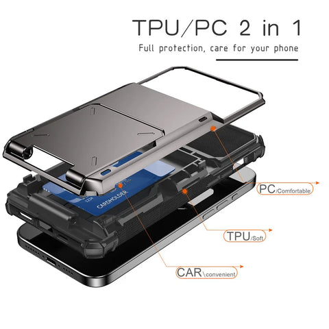 iPhone 14 Pro Case with Flip Card Holder