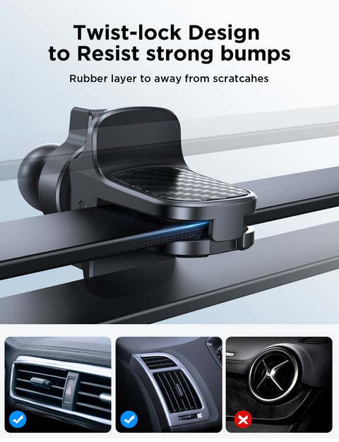 Compact magnetic phone holder for cars