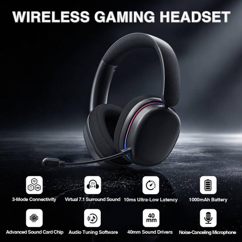 AULA G7 Pro Tri-Mode RGB Wireless Gaming Headset Black G7Pro Black