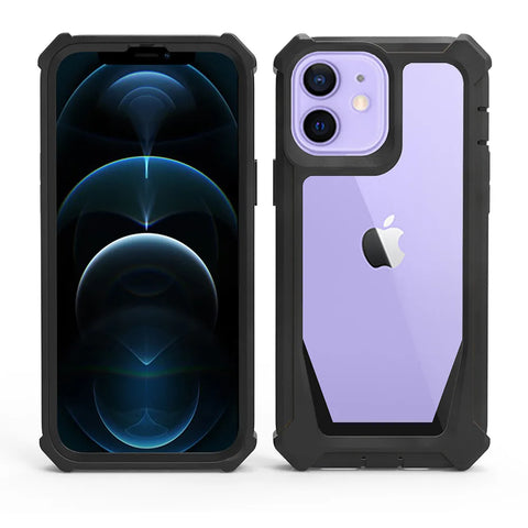 iPhone 15 Rugged Phone Case with Raised Front Bezel and Back Cover