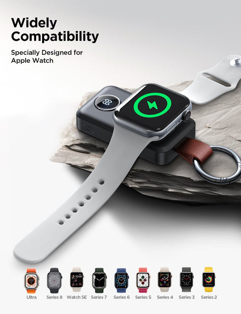 Keychain Apple Watch charger with portable design