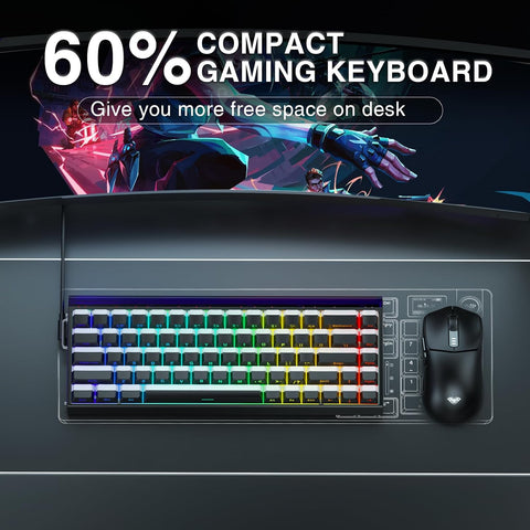 AULA HERO 68 HE RGB Hot-Swappable Wired Gaming Keyboard - Jade King Magnetic Switch, 68 keys
