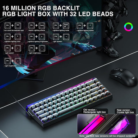 AULA HERO 68 HE RGB Hot-Swappable Wired Gaming Keyboard - Jade King Magnetic Switch, 68 keys