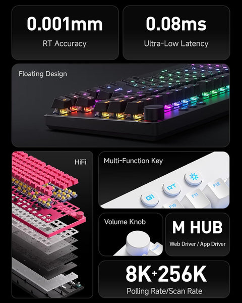 MCHOSE Mix 87 Hall Effect Magnetic Switch Gaming Keyboard