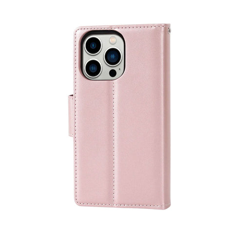 Premium pink leather case for iPhone 16 Pro Max showcasing its stylish design