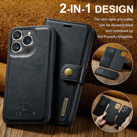 PU leather case for iPhone 12 Pro with card slots and cash section