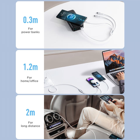 JOYROOM 3-in-1 Lightning+Type-C+Micro Charging Cable 3.5A 1.2M