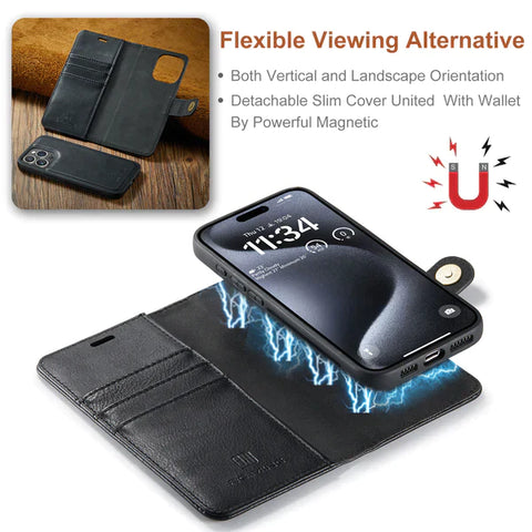 Magnetic PU leather case for iPhone 14 Pro Max