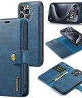 Full-body protection PU leather case for iPhone 15 Plus with detachable design