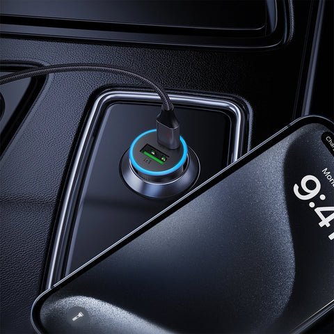 65W (USB-A+USB-C) Dual-Port Car Charger