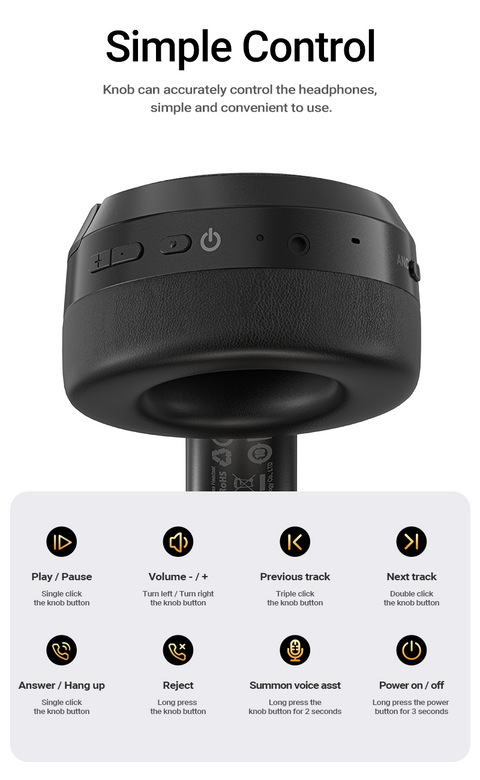 Active Noise Reduction Wireless Headset - ACEFAST